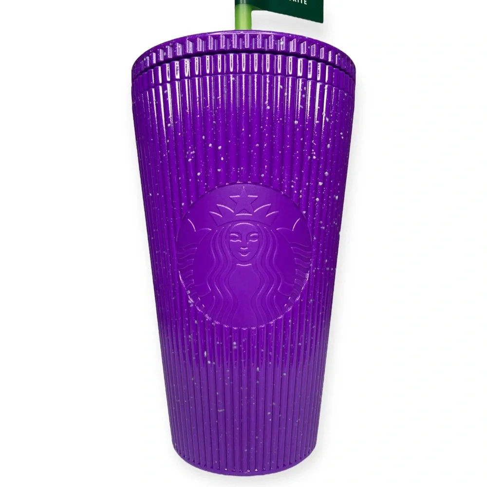 Starbucks Tumbler + Keychain 2024 Fall Halloween Pleated Glow in Dark 16oz Cup